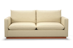 Olivia Queen Size Sleeper Sofa Bed :: Leg Finish: Pecan / Sleeper Option: Memory Foam Mattress