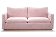 Olivia Queen Size Sleeper Sofa Bed :: Leg Finish: Pecan / Sleeper Option: Memory Foam Mattress