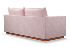 Olivia Queen Size Sleeper Sofa Bed :: Leg Finish: Pecan / Sleeper Option: Memory Foam Mattress