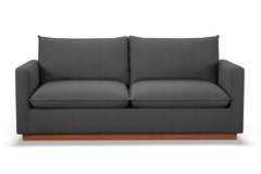 Olivia Queen Size Sleeper Sofa Bed :: Leg Finish: Pecan / Sleeper Option: Memory Foam Mattress