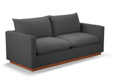 Olivia Queen Size Sleeper Sofa Bed :: Leg Finish: Pecan / Sleeper Option: Memory Foam Mattress