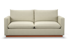 Olivia Queen Size Sleeper Sofa Bed :: Leg Finish: Pecan / Sleeper Option: Memory Foam Mattress
