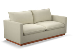 Olivia Queen Size Sleeper Sofa Bed :: Leg Finish: Pecan / Sleeper Option: Deluxe Innerspring Mattress