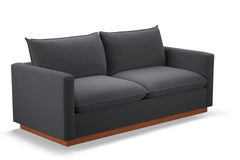 Olivia Queen Size Sleeper Sofa Bed :: Leg Finish: Pecan / Sleeper Option: Memory Foam Mattress