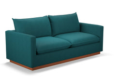 Olivia Queen Size Sleeper Sofa Bed :: Leg Finish: Pecan / Sleeper Option: Memory Foam Mattress