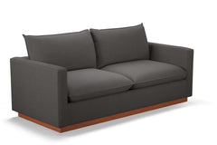 Olivia Queen Size Sleeper Sofa Bed :: Leg Finish: Pecan / Sleeper Option: Memory Foam Mattress