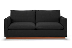 Olivia Queen Size Sleeper Sofa Bed :: Leg Finish: Pecan / Sleeper Option: Memory Foam Mattress