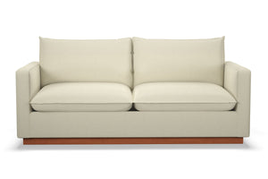 Olivia Queen Size Sleeper Sofa Bed :: Leg Finish: Pecan / Sleeper Option: Memory Foam Mattress