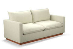 Olivia Queen Size Sleeper Sofa Bed :: Leg Finish: Pecan / Sleeper Option: Deluxe Innerspring Mattress