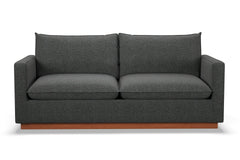 Olivia Queen Size Sleeper Sofa Bed :: Leg Finish: Pecan / Sleeper Option: Deluxe Innerspring Mattress