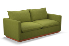 Olivia Queen Size Sleeper Sofa Bed :: Leg Finish: Pecan / Sleeper Option: Memory Foam Mattress
