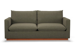 Olivia Queen Size Sleeper Sofa Bed :: Leg Finish: Pecan / Sleeper Option: Deluxe Innerspring Mattress