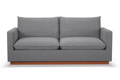 Olivia Queen Size Sleeper Sofa Bed :: Leg Finish: Pecan / Sleeper Option: Memory Foam Mattress
