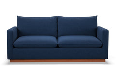 Olivia Queen Size Sleeper Sofa Bed :: Leg Finish: Pecan / Sleeper Option: Memory Foam Mattress