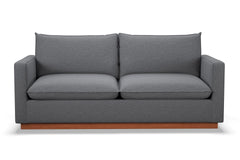 Olivia Queen Size Sleeper Sofa Bed :: Leg Finish: Pecan / Sleeper Option: Memory Foam Mattress