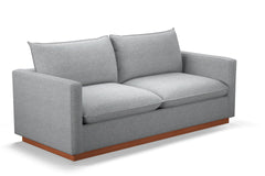 Olivia Queen Size Sleeper Sofa Bed :: Leg Finish: Pecan / Sleeper Option: Deluxe Innerspring Mattress