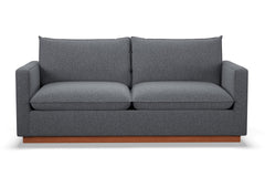 Olivia Queen Size Sleeper Sofa Bed :: Leg Finish: Pecan / Sleeper Option: Memory Foam Mattress