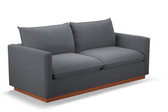 Olivia Queen Size Sleeper Sofa Bed :: Leg Finish: Pecan / Sleeper Option: Memory Foam Mattress