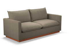 Olivia Queen Size Sleeper Sofa Bed :: Leg Finish: Pecan / Sleeper Option: Memory Foam Mattress