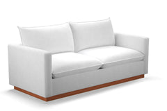 Olivia Queen Size Sleeper Sofa Bed :: Leg Finish: Pecan / Sleeper Option: Memory Foam Mattress