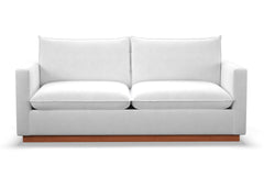 Olivia Queen Size Sleeper Sofa Bed :: Leg Finish: Pecan / Sleeper Option: Deluxe Innerspring Mattress