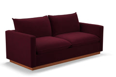 Olivia Queen Size Sleeper Sofa Bed :: Leg Finish: Pecan / Sleeper Option: Deluxe Innerspring Mattress