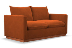 Olivia Apartment Size Sleeper Sofa Bed :: Leg Finish: Pecan / Sleeper Option: Deluxe Innerspring Mattress
