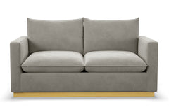 Olivia Apartment Size Sleeper Sofa Bed :: Leg Finish: Natural / Sleeper Option: Memory Foam Mattress