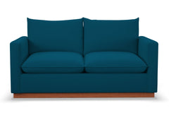 Olivia Apartment Size Sleeper Sofa Bed :: Leg Finish: Pecan / Sleeper Option: Deluxe Innerspring Mattress