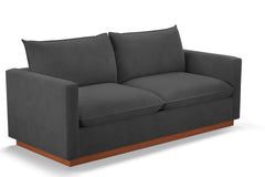 Olivia Queen Size Sleeper Sofa Bed :: Leg Finish: Pecan / Sleeper Option: Memory Foam Mattress