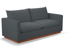 Olivia Queen Size Sleeper Sofa Bed :: Leg Finish: Pecan / Sleeper Option: Memory Foam Mattress
