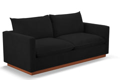 Olivia Queen Size Sleeper Sofa Bed :: Leg Finish: Pecan / Sleeper Option: Memory Foam Mattress