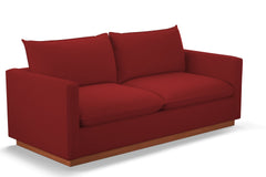 Olivia Queen Size Sleeper Sofa Bed :: Leg Finish: Pecan / Sleeper Option: Memory Foam Mattress