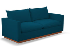 Olivia Queen Size Sleeper Sofa Bed :: Leg Finish: Pecan / Sleeper Option: Memory Foam Mattress