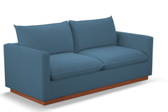 Olivia Queen Size Sleeper Sofa Bed :: Leg Finish: Pecan / Sleeper Option: Memory Foam Mattress