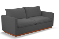 Olivia Queen Size Sleeper Sofa Bed :: Leg Finish: Pecan / Sleeper Option: Memory Foam Mattress