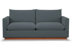 Olivia Queen Size Sleeper Sofa Bed :: Leg Finish: Pecan / Sleeper Option: Memory Foam Mattress