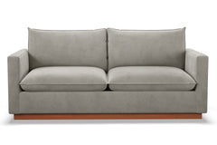 Olivia Queen Size Sleeper Sofa Bed :: Leg Finish: Pecan / Sleeper Option: Deluxe Innerspring Mattress