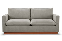 Olivia Queen Size Sleeper Sofa Bed :: Leg Finish: Pecan / Sleeper Option: Memory Foam Mattress