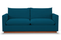 Olivia Queen Size Sleeper Sofa Bed :: Leg Finish: Pecan / Sleeper Option: Deluxe Innerspring Mattress