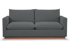 Olivia Queen Size Sleeper Sofa Bed :: Leg Finish: Pecan / Sleeper Option: Memory Foam Mattress