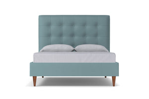 Palmer Drive Upholstered Platform Bed :: Leg Finish: Pecan / Size: Full