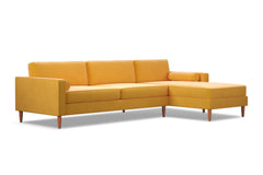 Samson 2pc Sectional Sofa :: Leg Finish: Pecan / Configuration: RAF - Chaise on the Right