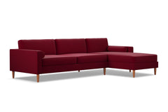 Samson 2pc Sectional Sofa :: Leg Finish: Pecan / Configuration: RAF - Chaise on the Right - Apt2B