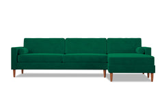 Samson 2pc Sectional Sofa :: Leg Finish: Pecan / Configuration: RAF - Chaise on the Right - Apt2B