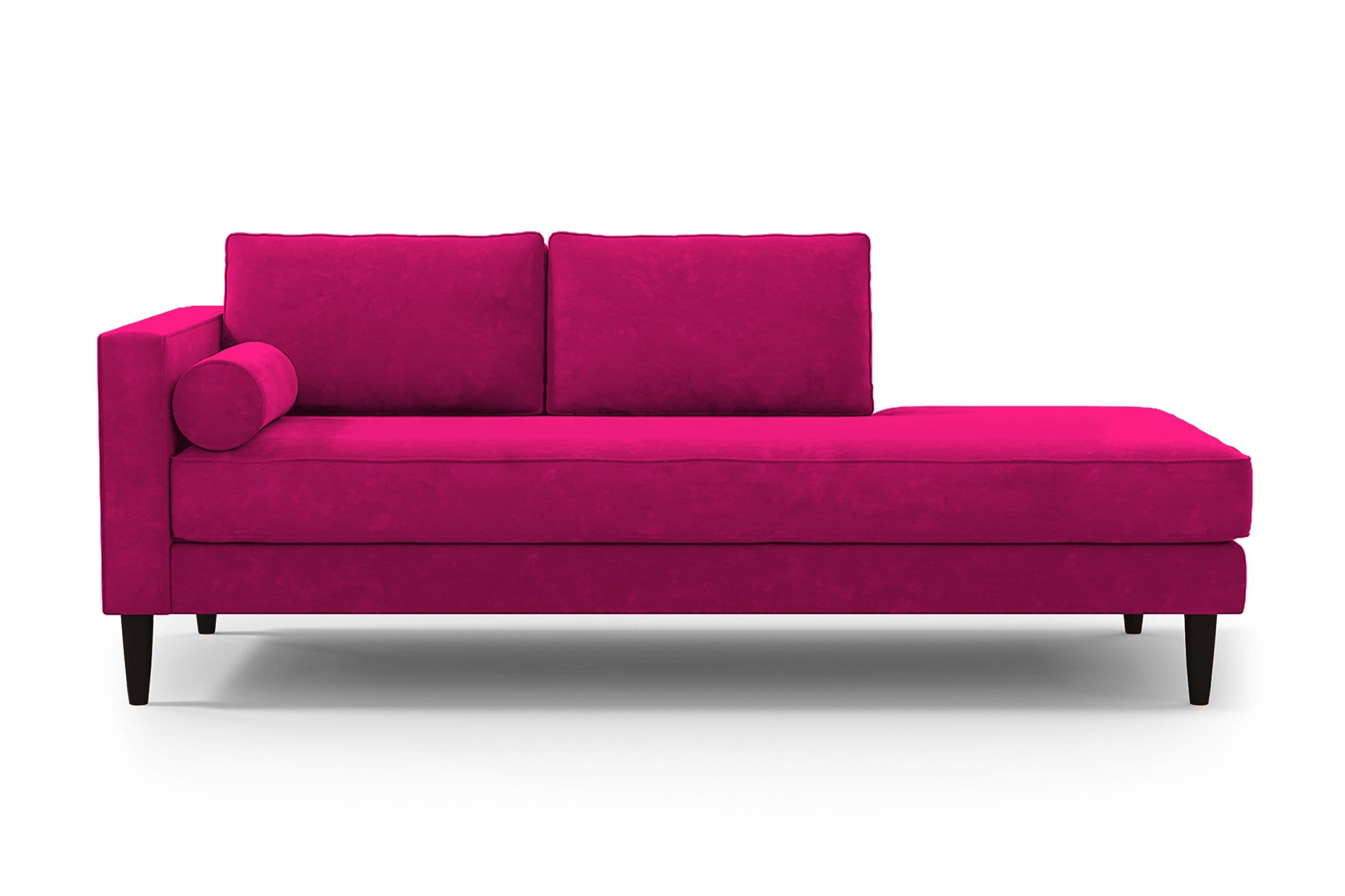 Mid century modern hotsell plush velvet chaise lounge
