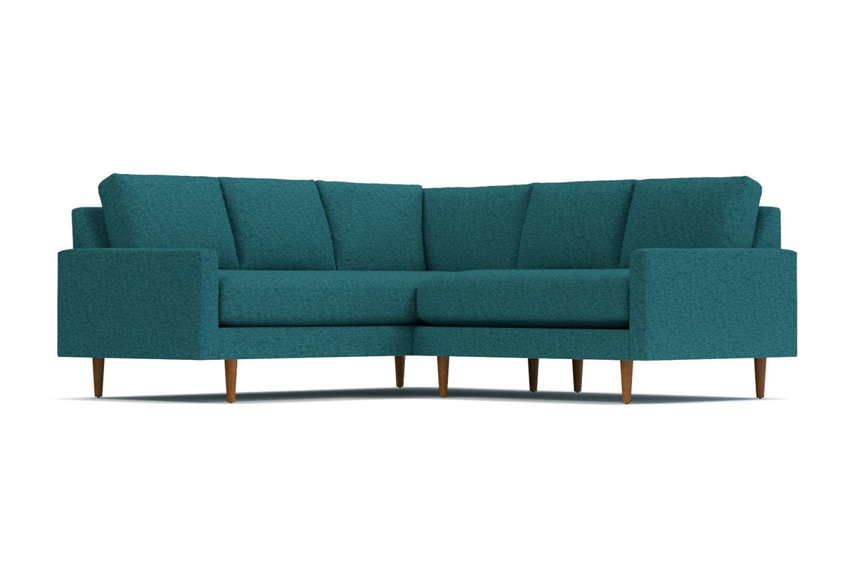 Turquoise Sectional Sofa Espresso Wood Legs Detachable Seat With Velcr —  Brother's Outlet