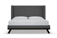 Tatum Upholstered Platform Bed :: Leg Finish: Espresso / Size: King