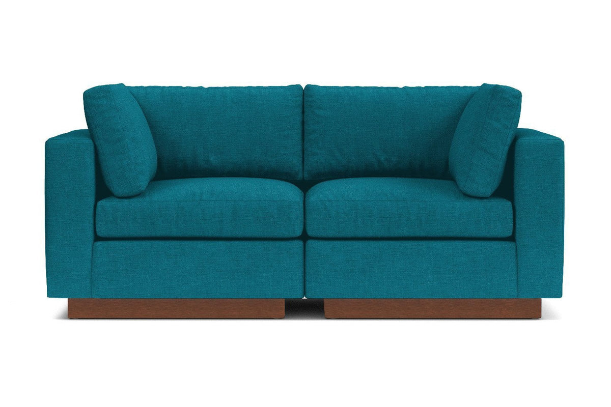 Taylor Plush 2pc Modular Sofa Leg Finish Pecan Apt2B