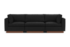 Taylor Plush 3pc Modular Sofa :: Leg Finish: Pecan